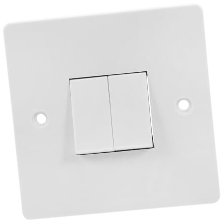 ABOOFAN 13a Interrupteur Double Bipolaire à Bascule Interrupteur Mural Électrique Veilleuse sans Vis pour Luminaires
