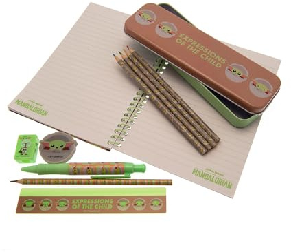 Pyramid International Star Wars: The Mandalorian A5 Lined Notebook and Bumper Stationery Set (Expressions of The Child Design) - Official Merchandise