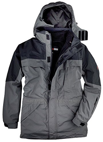 marc&mark 3-in-1 Funktionsjacke XXL anthrazit-schwarz, Größe:7XL