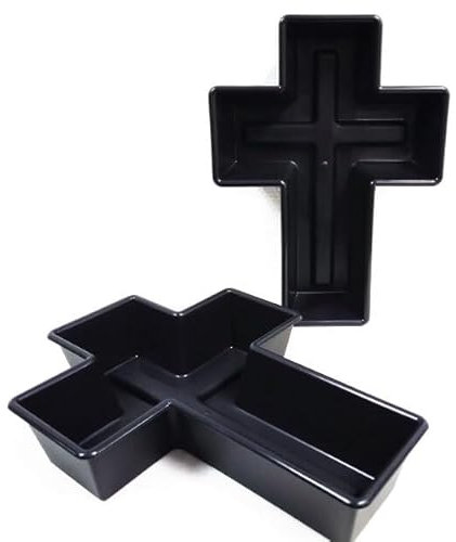 Pflanzschale KREUZ 31x23x6 cm ANTHRAZIT Pflanzgefäße Planztrog