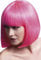 Smiffys Fever Kollektion, Elise Perücke, Neon-Rosa, Eleganter Bob mit Pony, 33cm / 13in