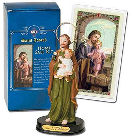 ST JOSEPH Home Statue Verkäufer Kit laminiert Heiligen Card & Legend of Saint Joseph