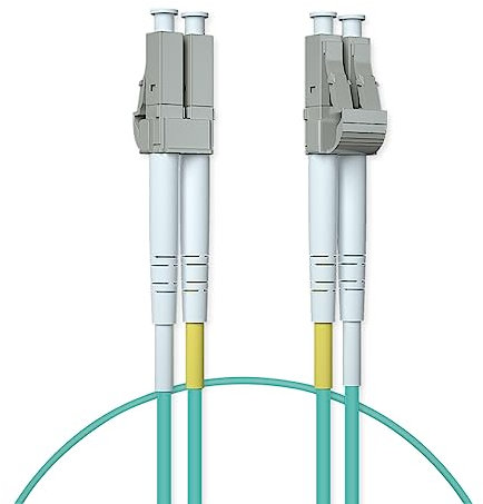ipolex Cavo patch in fibra LC a LC multimodale, cavo fibra ottica 10Gb OM3, cavo Internet in fibra ottica duplex 50/125μm jumper fibra ottica LSZH per transceiver MMF SFP/SFP+, 1 metri, 1-Pack.
