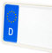 EUROSNAP Auto Kennzeichenhalter Weiß 2er Set Inklusive Montageanleitung - für Deutschland - Dezenter KFZ Kennzeichenrahmen - Universal PKW Nummernschildhalter