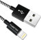 Fugetek iPhone Charger Cable Lightning Cable Charging USB Syncing Data Nylon Braided Cord Compatible with iPhone 14/13/12/11 Pro Max/XS MAX/XR/XS/X/8/7/Plus/6S/6/SE/5S/iPad (1M, BLACKGREY)