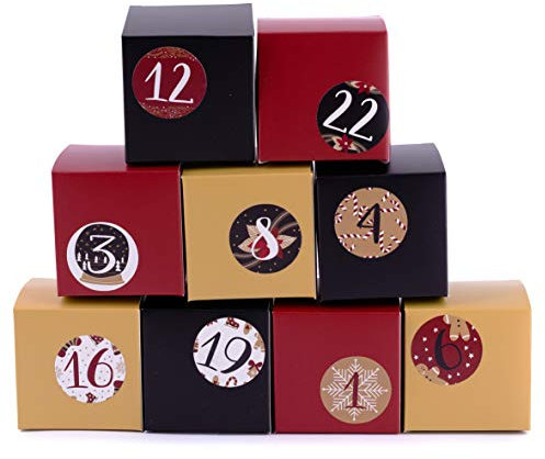 Adventskalender zum Befüllen Box Gold