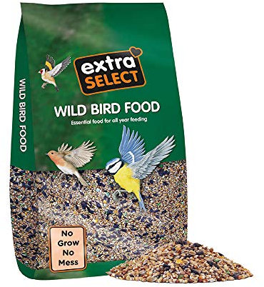 Extra Select No Grow, No Mess Bird Seed Mix for Wild Birds: All Season Wild Bird Food, 100% Edible, No Waste Formula Birdseed - 12.75kg