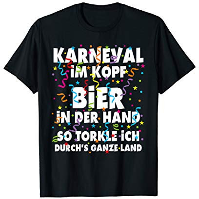 Karneval im Kopf Konfetti Kostüm Fasching Fastnacht Party T-Shirt