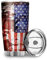 Homedb Rostfreier Stahl Tassen Rusty USA Flagge Becher Doppelwand Isolierung Reisebecher 600 ml Travel Mug mit spritzwassergeschütztem Deckel Edelstahlbecher Kaffeebecher Thermobecher White 600ml