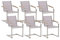 Gartenstuhl aus Edelstahl mit Polyester in Beige 6er Set Moderner Look Cosoleto