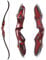 SHARROW 58 Zoll Bogenschießen Takedown Recurve Bogen ILF Wurfarme und Bogen Riser Jagdbogen Erwachsene Sportbogen 20-50lbs Holzbogen für Outdoor-Jagd Schießen (Rot, 30lbs)