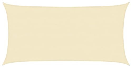vidaXL Sonnensegel Sonnenschutz Windschutz Sonnendach UV Schutz Sonnenschutzsegel Schattenspender Garten Terrasse Balkon 160g/m² Creme 4x7m HDPE