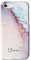 Personalised Watercolour Marble Name with Heart Phone Case for Apple iPhone SE 2020-5. Blue & Purple Marble