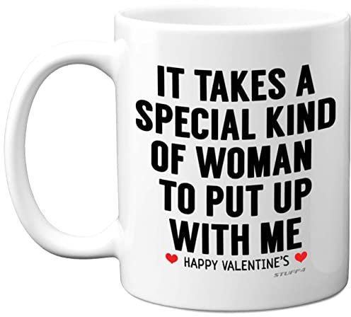 Valentines Mug for Her, Funny Quote Coffee Mug for Women, 11oz Ceramic Dishwasher Safe, Presents Wife, Gifts Girlfriend, Fiancée, Perfect Christmas, Valentine’s Day Birthday