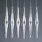 Christmas Tree Decoration 6 Pack Frosted Glass Diamond Icicles 1302