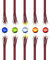 DiCUNO 100 Stk. 0805 Mikro LED Dioden, 20mA 16CM gelötete Mini LED Leuchtdiode, 5 gemischte Farbe für DIY, Modellbau, Modelllayout, Dekor