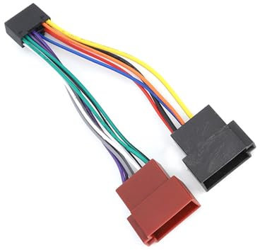Cable Adaptateur Faisceau, Adaptateur Auxiliaire ISO 16 Broches, Autoradio Stéréo ISO Connecteur de Faisceau de Câblage Câble Adaptateur pour Prise Standard ISO 16 Broches Connecteur Autoradio