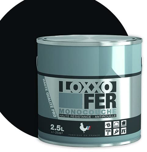 Loxxo Peinture Fer Antirouille Glycéro 0,5l, Noir, 0,5L