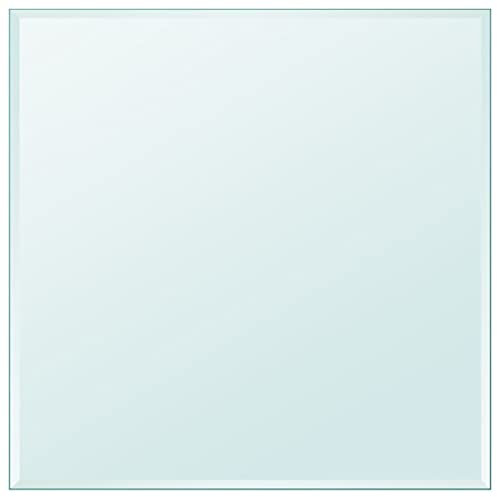 Makastle quadratisch Tischplatte aus Gehärtetem Glas Stärke 8 mm 70x70 cm Tisch Glasplatte Ersatzteil, Glasscheibe für Esstisch Couchtisch oder Gartentische, Transparent