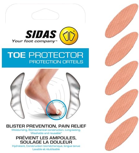 SIDAS Toe Protector, 5er-Pack Silitene Gel-Zehenschutz, Schmerzlinderung, Stoppt die Entstehung von Blasen