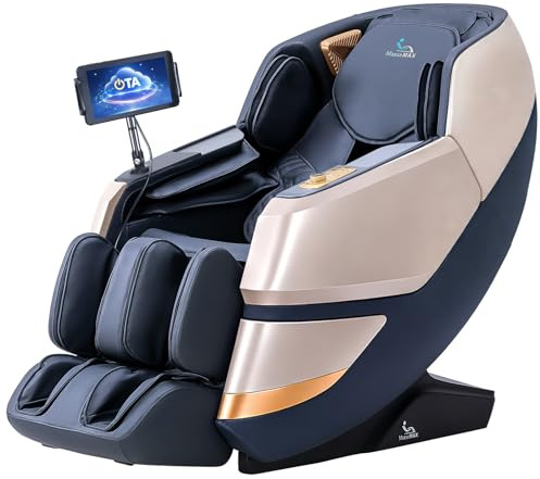 MassaMAX MT339 4D Massage Chair, Full Body Recliner with Auto Footrest, Zero Gravity, OTA Cloud Tech, SL Track, Deep Yoga Stretch, 27 Modes, APP, AI Control, and Heating (Magic Black)