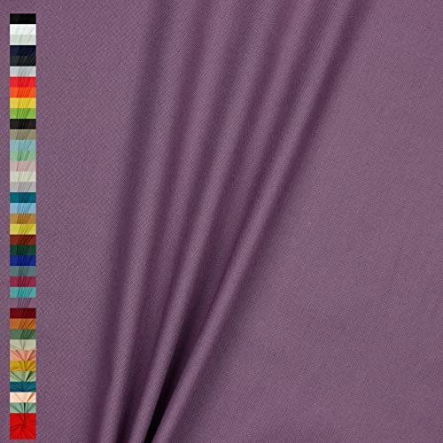 Canvas Stoff Uni Meterware 100% Baumwolle 39 Farben Dekostoff Robust Taschen (032 I Mauve)