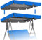 Patio Canopy Swing Cover Replacement Canopy for Swing Seat 2 & 3 Seater Swing Chair Canopy Cover Anti-UV/Waterproof Hammock Cover Top for Outdoor Garden Patio,Blue,190 * 132 * 15cm