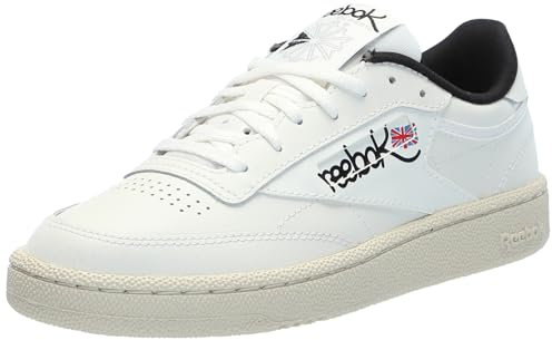 Reebok Unisex Club C 85 Sneaker, Kreide/Papierweiß/Kernschwarz, 42.5 EU