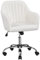 Yaheetech Silla de Oficina Ergonómica Reclinable Silla de Escritorio con Ruedas Giratorias de 360° Silla de Ordenador Ajustable en Altura con Asiento Acolchado Carga MAX 136 KG Blanca