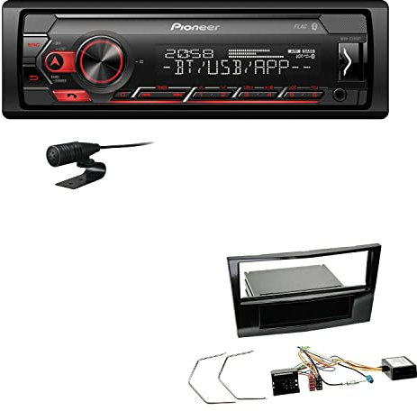 Pioneer MVH-S320BT 1-DIN Bluetooth Autoradio USB FLAC Spotify mit Einbauset passend für Opel Corsa D 2006-2014 piano black inkl Canbus