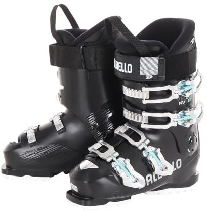 Dalbello Damen Veloce 65 W Skischuhe 2024 Schwarz/Schwarz 23.5 - Modern, Wasserfest, Forgender Flex, Hohe Volumen-Passform, Einsteiger, Comfort-suchende