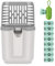 MYPIN Cuchara de arena para gatos, pala portátil de gran capacidad mejorada con soporte y cubo de residuos, pala para gatos con 135 bolsas de basura adicionales, bandeja de arena Genie, gris