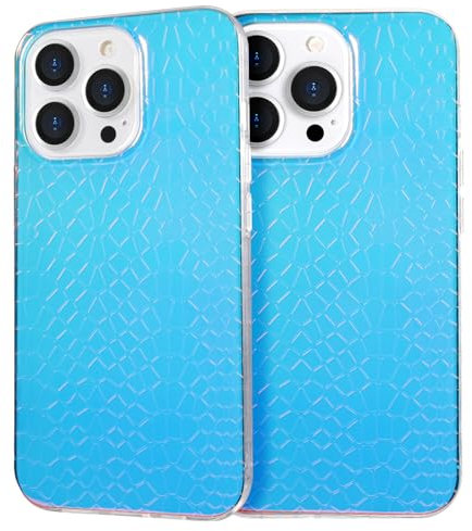 GANGANPRO Compatible with iPhone XS/X Phone Case Laser Fluorescent Iridescent Holographic Gradient TPU Bumper PC Back Slim Shockproof Cover 5.8 Inch