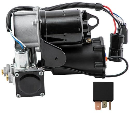 D2P Air Suspension Compressor Pump & Relay Compatible With 2004-2018 Land Rover Discovery III L319 Replaces LR061663