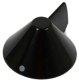 MANOPOLA NERA PER PIANO COTTURA REX ELECTROLUX FORO INNESTO 6 mm