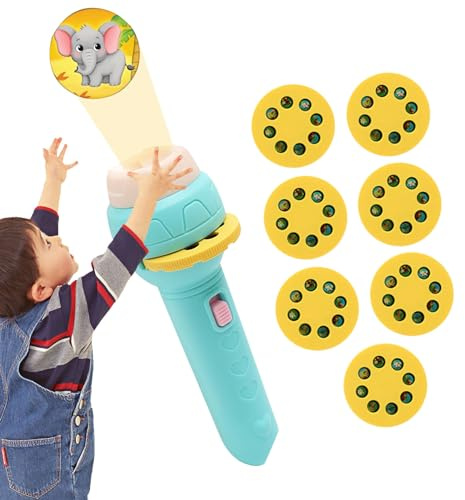 Huayeex Kinderprojektorspielzeug, Spielzeugprojektor-Taschenlampe für Kinder | Nachtlicht für pädagogisches Lernen vor dem Schlafengehen - Tragbarer Taschenlampenprojektor, einschließlich Früchte,