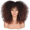 ISAMY Long Curly Wigs for Black Women Afro Bomb Curly Wig with Bangs Synthetic Fiber Glueless Long Afro Kinky Curly Hair (T1B-33)