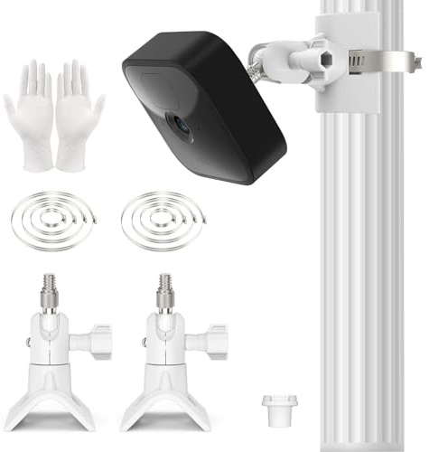 Akoemxeeo Universelle Kamera Halterung für Blink Outdoor Kamera, Pole Montagehalterung fMasthalterung für Arlo Cam, Wandhalterung für meisten Überwachungskameras mit 0,5-mm-Schraublöchern, 2 Stück