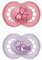 MAM Original Succhietto 16+ Mesi (Set da 2), Ciuccio MAM 16 36 mesi con tettarella ortodontica in caucciù, Kit da 2 accessori neonato con pratico porta ciuccio sterilizzatore, Rosa/Lilla