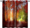ANHOPE Natur Herbst Wald Pfad Vorhänge mit Ösen Weich Gardinen Blickdichte Thermo Vorhang Blackout Curtain Schlafzimmer Wohnzimmer Verdunklungsvorhänge 2er Set H 160 x B 107 cm