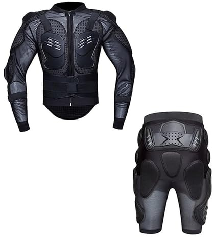 Giacca protettiva completa per adulti, per moto, moto da strada, motocross, ATV, MTB, giacca protettiva con protezione per petto e schiena