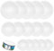 Xpieoyrm Lot de 3 tailles 15 pièces Couvercles de Conserve, Scellé contre la poussière Couvercle en Conserve en Plastique, Couvercle Pour Pot de Yaourt, Pour Conservation Aliments en Conserve