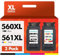560 561 Patronen XL PG-560XL CL-561XL Multipack Ersatz für Canon Druckerpatronen 560 560 PG 560 XL schwarz und CL 561 XL für Canon TS5350 TS5351 TS5352 TS5353 TS7451 TS7450 Drucker