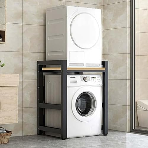 MXDECO Laundry Shelving Unit for Stackable Washer Dryer Kit Space Saver Bathroom Cabinet Storage Rack