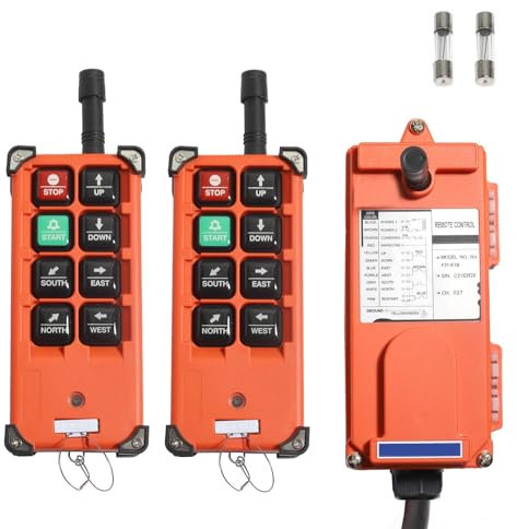 Shengbowi Drahtlose Kran Fernbedienung für Industrielle Elektrische Hebezeug Brückenkran 12V Sender und Empfänger 8 Kanal Tasten 100 Meter IP65 2 Sender + 1 Empfänger 220V