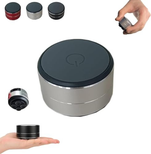 Buzzgo Speaker, Buzzgo Echo Speaker, Resonance Subwoofer, Mini Subwoofer, Bone Conduction, Bone Conduction Resonance Subwoofer, Portable Small Wireless with Suction Cup (Silver)