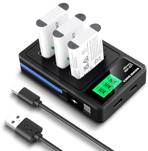 NEEWER Basics PCS de 3 Batteries de Rechange NP-BX1 avec Triple Chargeur USB,Alimentation de Secours Camera 1090 mAh pour Sony ZV1 ZV-1 II Cybershot RX100 RX100II RX100M II HDR-AS15 HDR-AS30