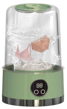 Xijobido Lavadora Pequeña Portátil - Lavadora Compacta,Máquina de Lavar Portátil Sin Cables y Silenciosa para Viaje y Apartamento