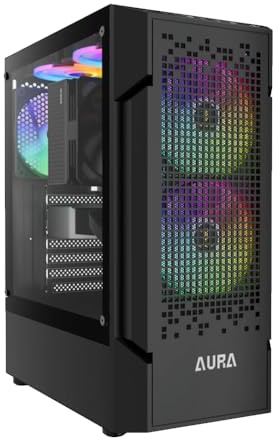BREUNOR ESSENTIAL - PC Gaming Ryzen 5 4500 6 Core fino a 4.10GHz, RX 7600 8Gb, SSD NVMe 1000Gb, RAM 32GB DDR4 3200MHz, Dissipatore ad Aria, Windows 11 Pro, Pc da gaming