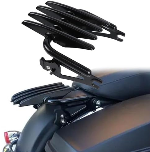 Gepäckträgerteil Für Harley Für Touring Für Road King FLHR/Classic FLHRC Motorrad, Schwarz Glänzend, Abnehmbarer Gepäckträger, Heckaufbewahrungszubehör